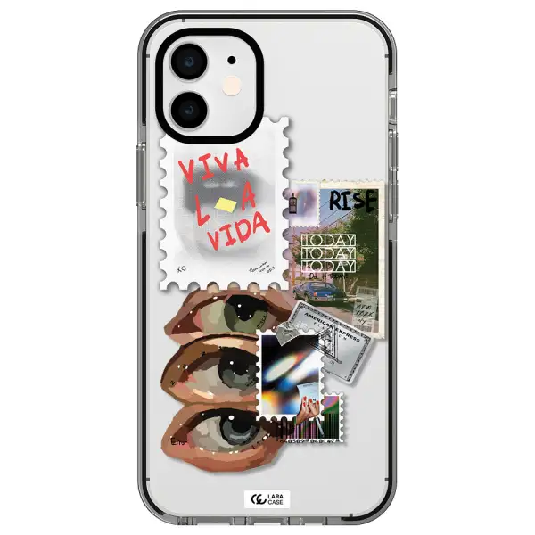 Stamp Apple iPhone 11 impact black border Case