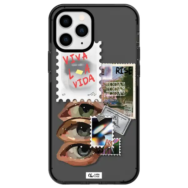 Stamp Apple iPhone 11 pro impact Smoke Black Case