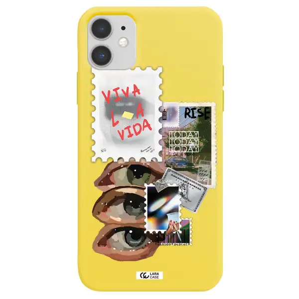 Stamp Apple iPhone 11 Silicone canary yellow Case