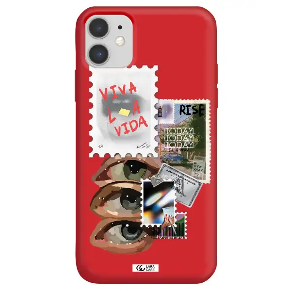 Stamp Apple iPhone 11 Silicone Imperial Red Case
