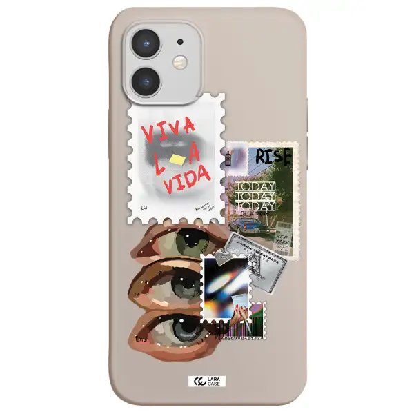 Stamp Apple iPhone 12 mini Silicone Stone Case