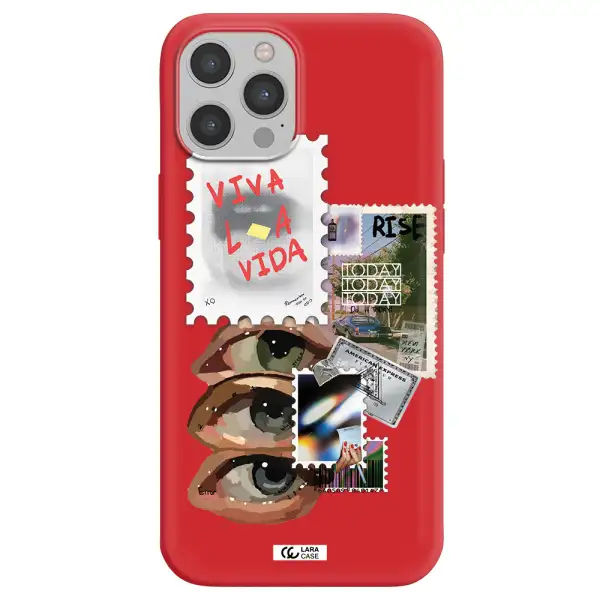 Stamp Apple iPhone 12 pro max Silicone Imperial Red Case