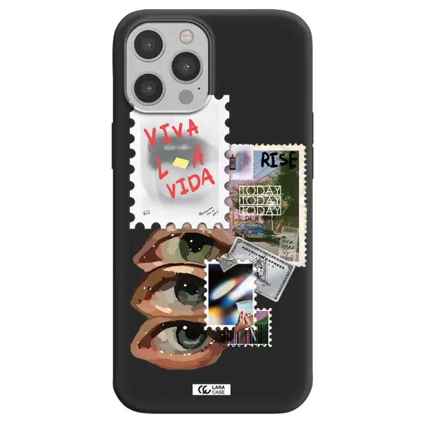 Stamp Apple iPhone 12 pro Silicone black Case
