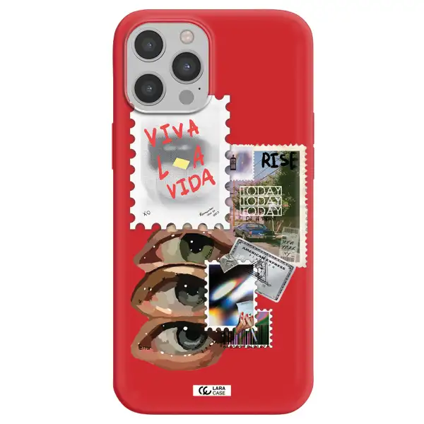 Stamp Apple iPhone 12 pro Silicone Imperial Red Case
