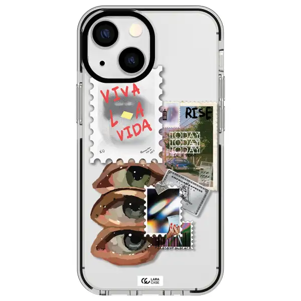 Stamp Apple iPhone 13 mini impact black border Case