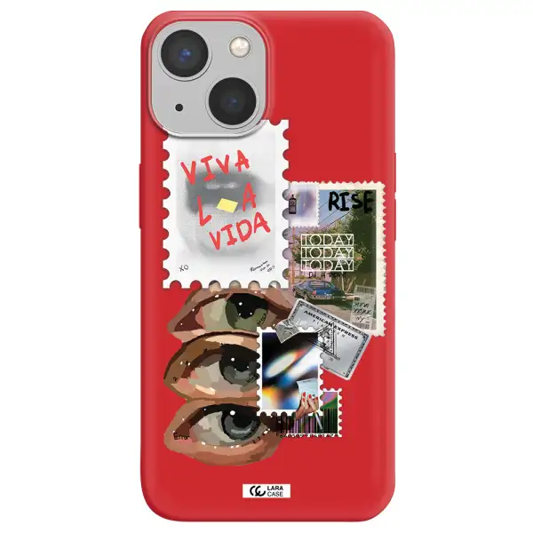 Stamp Apple iPhone 13 mini Silicone Imperial Red Case