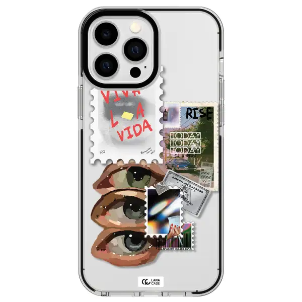 Stamp Apple iPhone 13 Pro Max impact black border Case