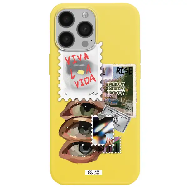 Stamp Apple iPhone 13 Pro Max Silicone canary yellow Case