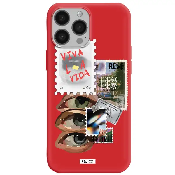 Stamp Apple iPhone 13 Pro Max Silicone Imperial Red Case