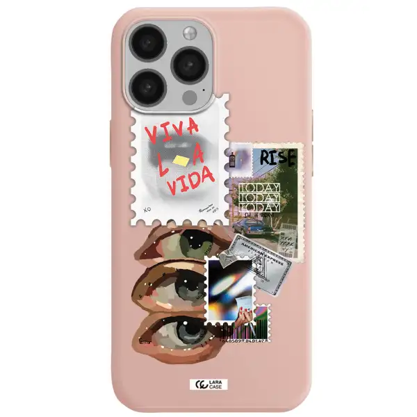 Stamp Apple iPhone 13 Pro Silicone pastel pink Case