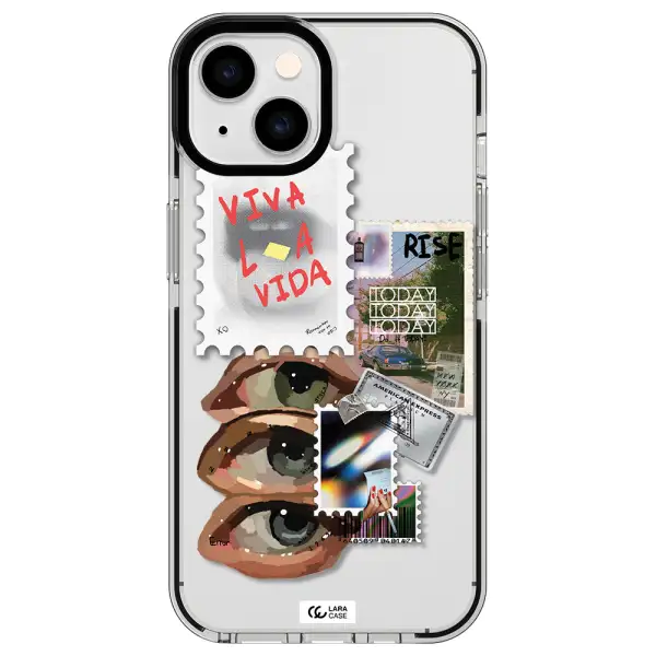 Stamp Apple iPhone 14 impact black border Case