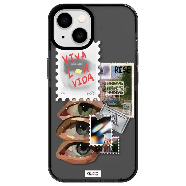 Stamp Apple iPhone 14 impact Smoke Black Case