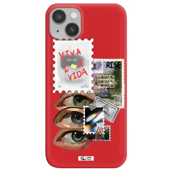 Stamp Apple iPhone 14 plus Silicone Imperial Red Case