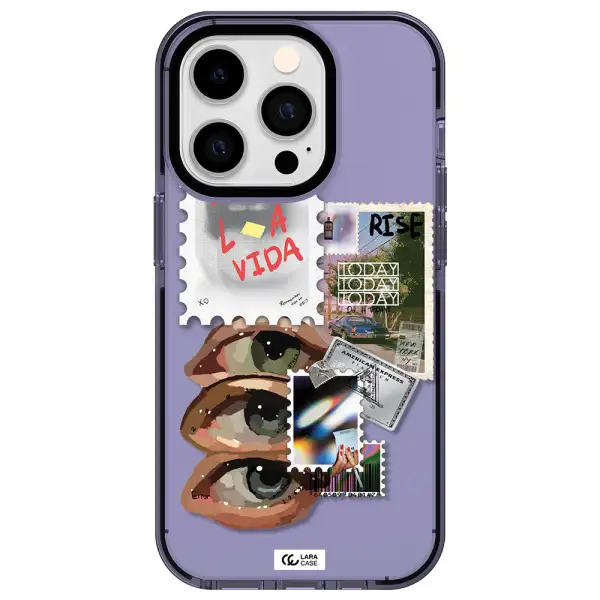 Stamp Apple iPhone 14 pro impact Lilac Case