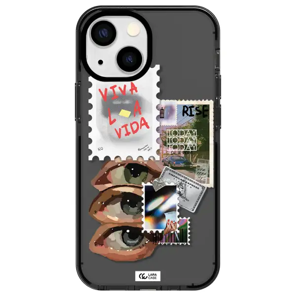 Stamp Apple iPhone 15 Plus impact Smoke Black Case