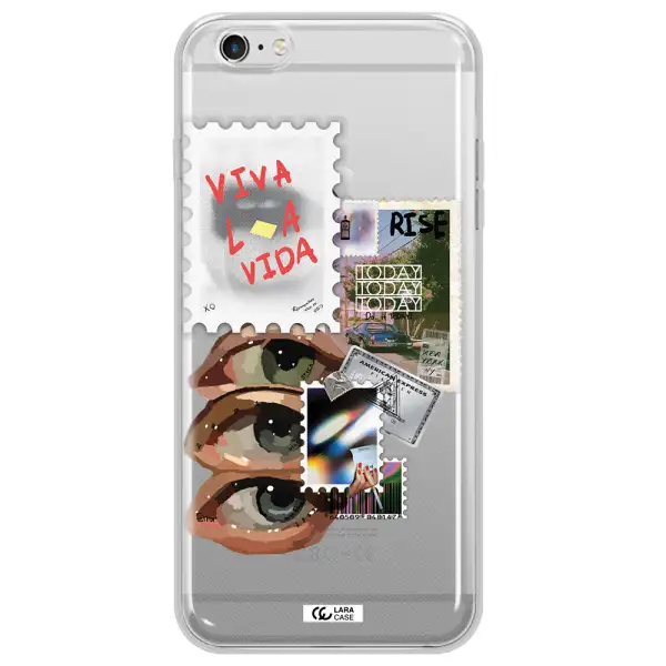 Stamp Apple iPhone 6 s plus Clear TPU Case