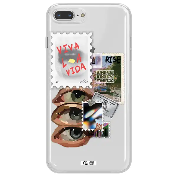 Stamp Apple iPhone 7 plus Clear TPU Case