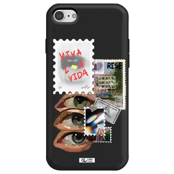 Stamp Apple iPhone 8 Silicone black Case