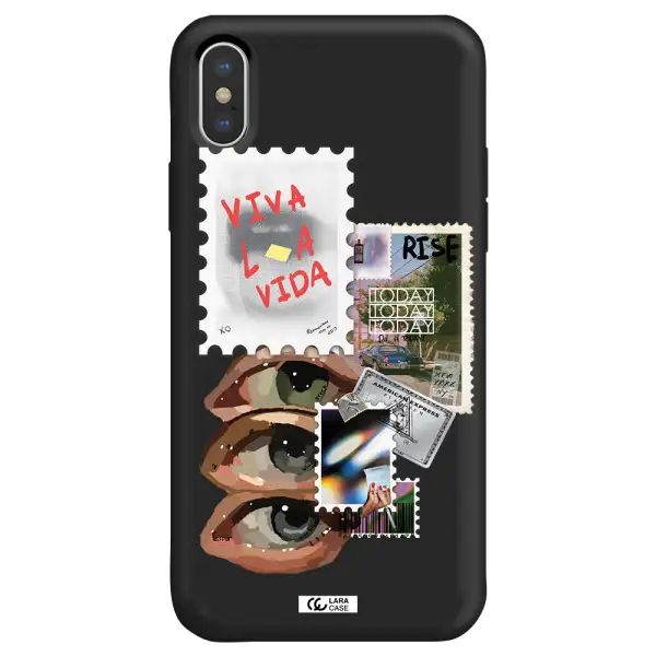 Stamp Apple iPhone X Silicone black Case