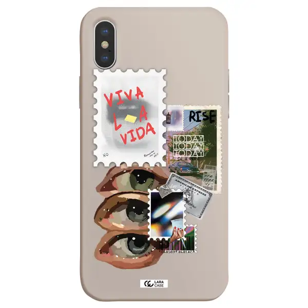 Stamp Apple iPhone X Silicone Stone Case