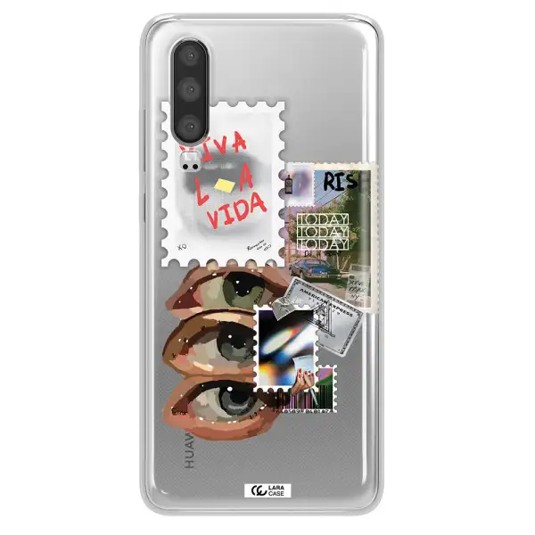 Stamp Huawei P30 Clear TPU Case