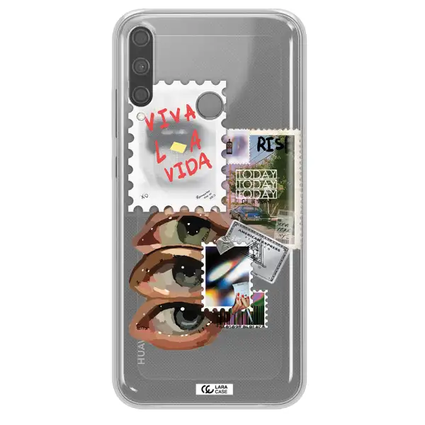 Stamp Huawei P40 Lite E Clear TPU Case