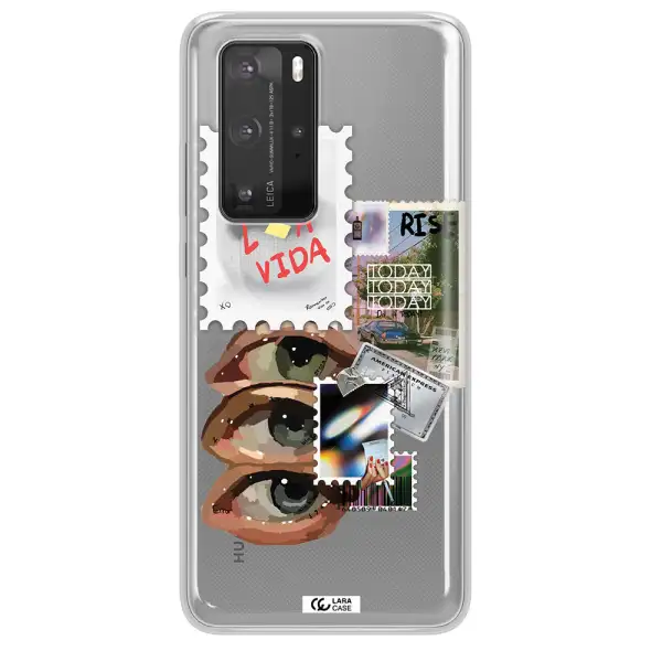 Stamp Huawei P40 Pro Clear TPU Case