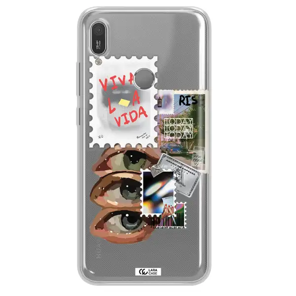 Stamp Huawei Y6 2019 Clear TPU Case