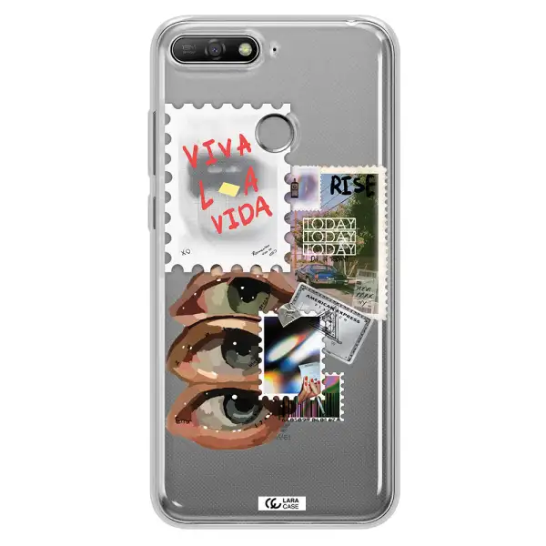 Stamp Huawei Y6 Prime 2018 Clear TPU Case