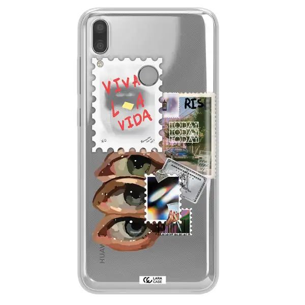 Stamp Huawei Y7 2019 Clear TPU Case