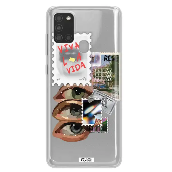 Stamp Samsung A21S Clear TPU Case