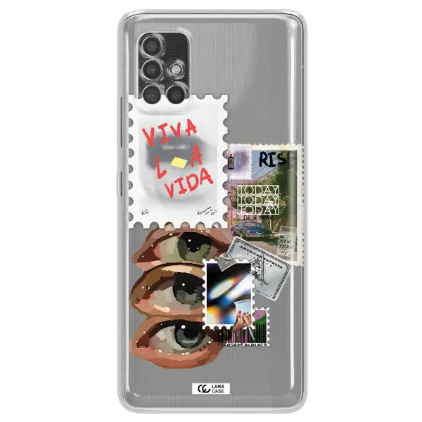 Stamp Samsung A40S Clear Tpu Case