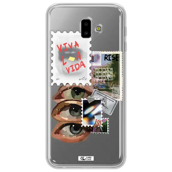 Stamp Samsung J6 Plus Clear TPU Case