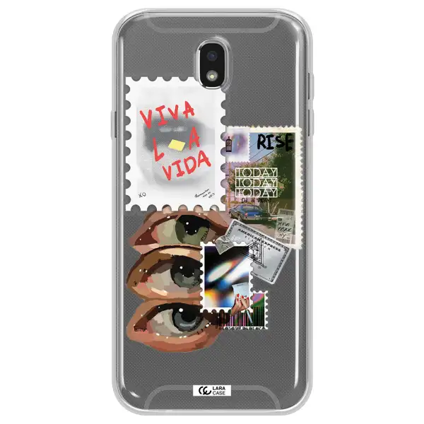 Stamp Samsung J7 Pro Clear TPU Case