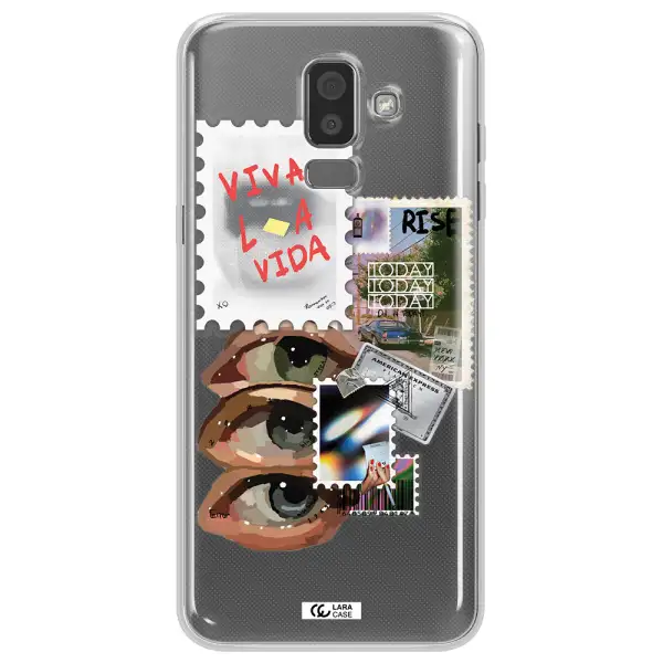 Stamp Samsung J8 Clear TPU Case