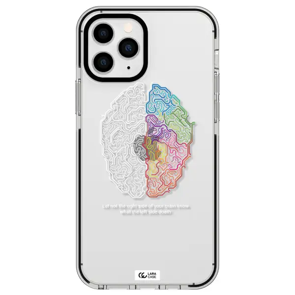 Brain Apple iPhone 11 pro max impact black border Case