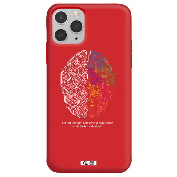 Brain Apple iPhone 11 pro max Silicone Imperial Red Case