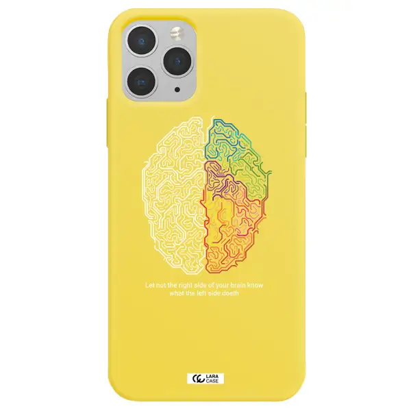 Brain Apple iPhone 11 pro Silicone canary yellow Case