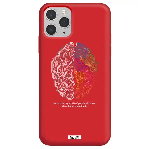 Brain Apple iPhone 11 pro Silicone Imperial Red Case