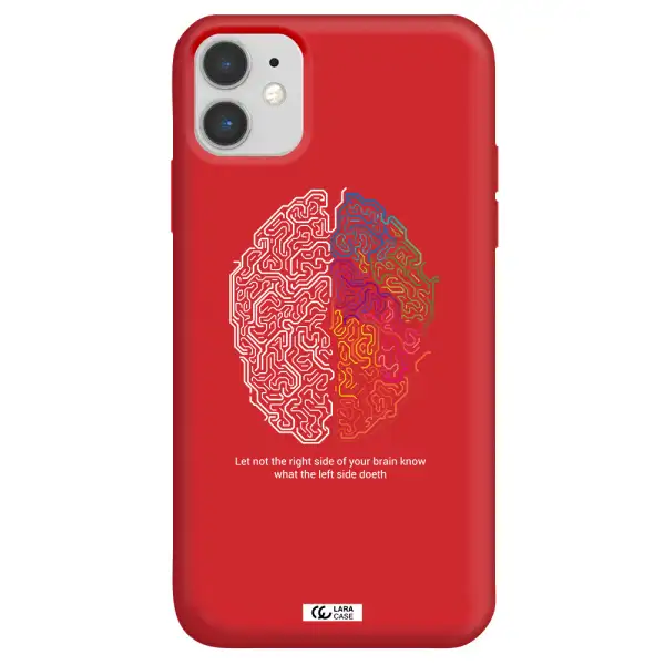 Brain Apple iPhone 11 Silicone Imperial Red Case