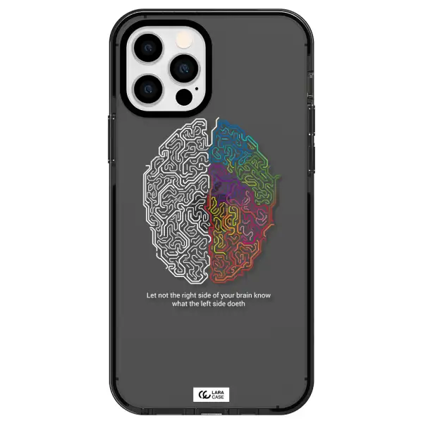 Brain Apple iPhone 12 pro impact Smoke Black Case