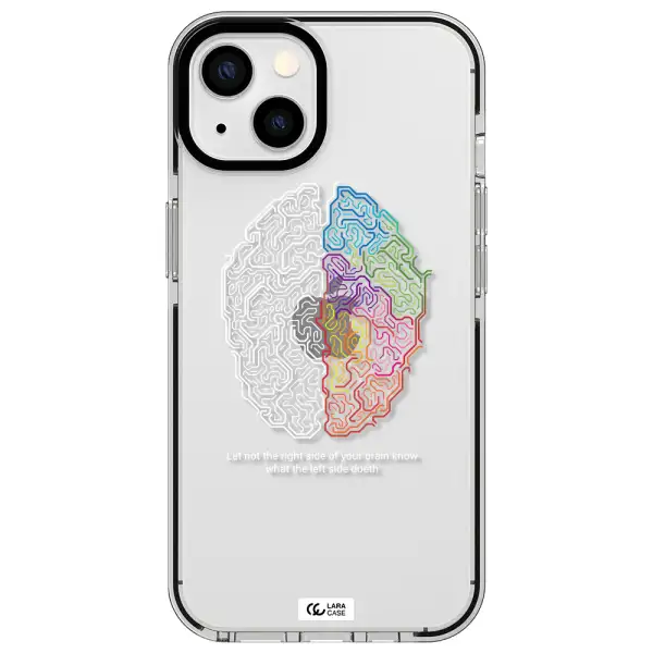 Brain Apple iPhone 13 impact black border Case