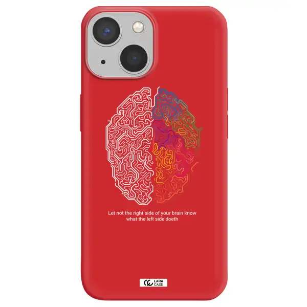 Brain Apple iPhone 13 mini Silicone Imperial Red Case