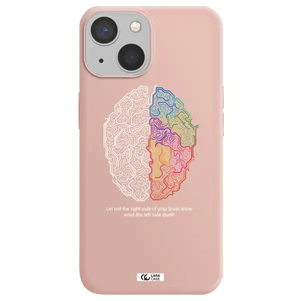 Brain Apple iPhone 13 mini Silicone pastel pink Case