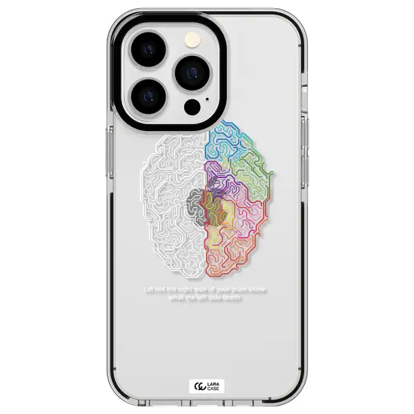 Brain Apple iPhone 13 Pro impact black border Case