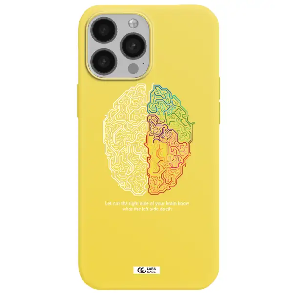 Brain Apple iPhone 13 Pro Max Silicone canary yellow Case
