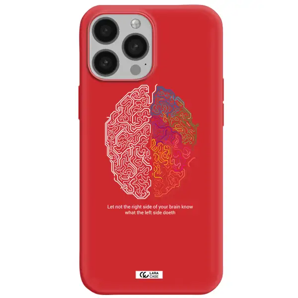 Brain Apple iPhone 13 Pro Silicone Imperial Red Case