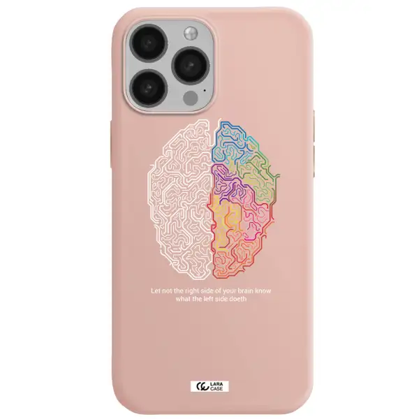 Brain Apple iPhone 13 Pro Silicone pastel pink Case