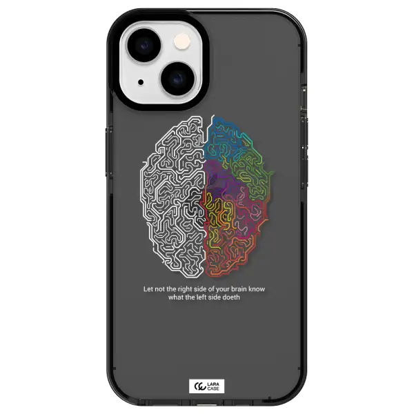 Brain Apple iPhone 14 impact Smoke Black Case