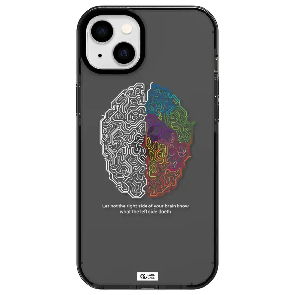 Brain Apple iPhone 14 plus impact Smoke Black Case